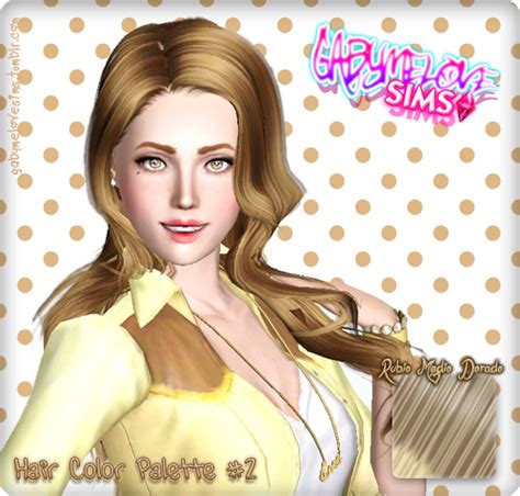Sims 3 Cc Hair Color Hair Color Palette 2 • Rubio Medio Dorado