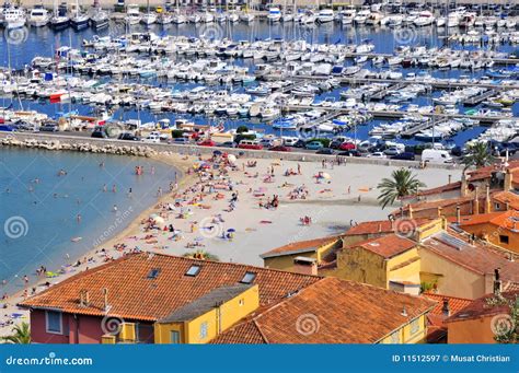 Port And Beach Of Menton In France Stock Image Image Of Architecture