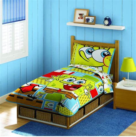 Franco kids bedding super soft comforter and sheet set, 4 piece twin size, spongebob sponge on the run. Nickelodeon SpongeBob SquarePants Todder Bedding Set ...