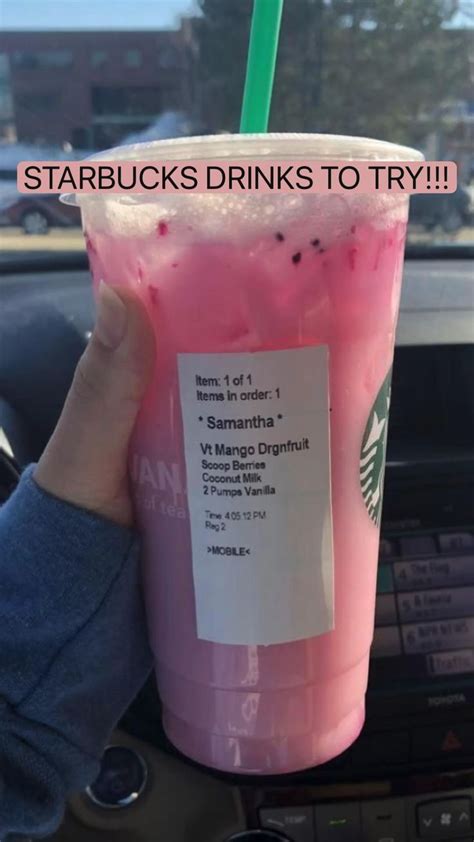 Starbucks Drinks To Try🤍 Pinterest