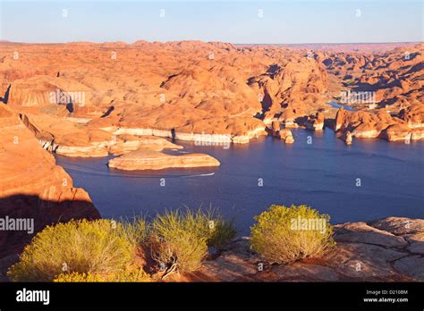 Hole In The Rock Crossing Lake Powell Glen Canyon National Recreation Area Utah Usa Stock