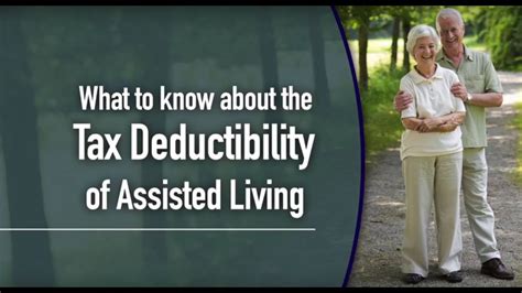 Assisted Living Expenses May Be Tax Deductible Youtube
