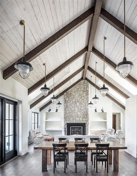Cathedral Ceiling Living Room Cathedral Ceilings Modern Farmhouse