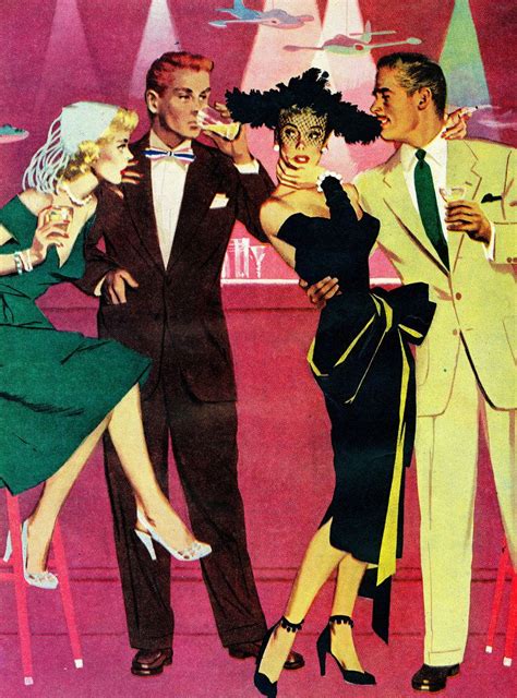 Cocktails 50s Style Illustrator