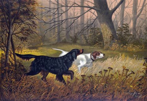 Bird Dogs Hounds Pointers Antique Vintage Art Print Hunting