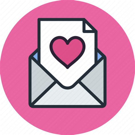 Email Envelope Heart Letter Love Mail Message Valentine Icon