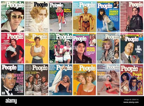 Collage Of Old Vintage People Magazine Covers People Is An American