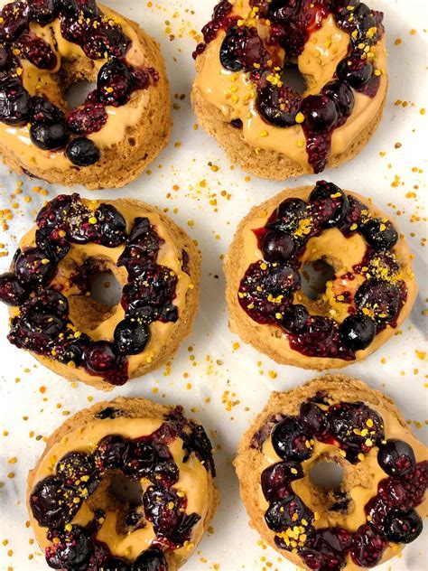 Healthy Baked Peanut Butter And Jelly Donuts Vegan Gluten Free