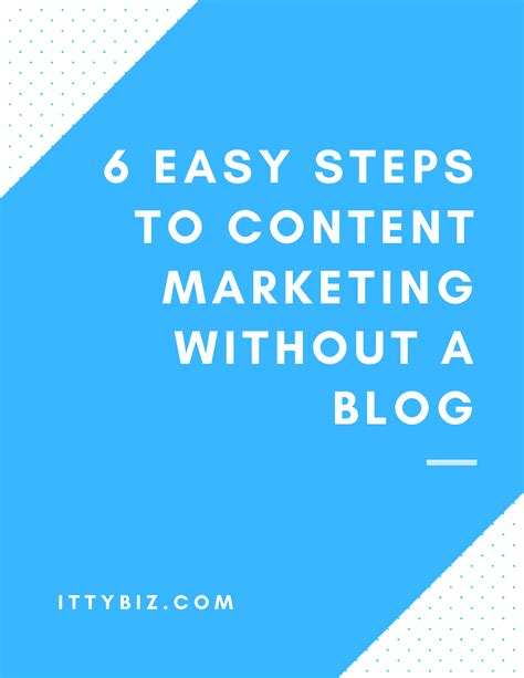 6 Easy Steps To Content Marketing Without A Blog Ittybiz