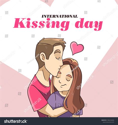 Hand Drew International Kissing Day Illustration Stock Vector Royalty Free