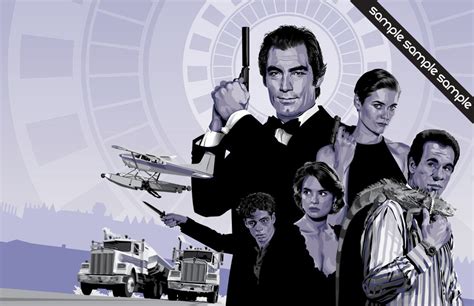 James Bond 007 Fan Art Licence To Kill 17 X 11 Etsy
