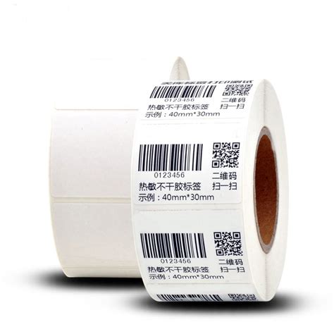 Waterproof Adhesive Qr Code Labels Custom Random Barcode Stickers Roll