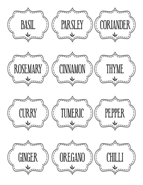 Free Printable Kitchen Spice Labels The Graffical Muse Spice Labels