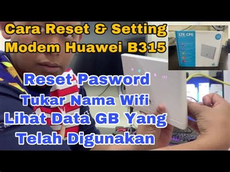 Check spelling or type a new query. Cara Reset Pasword & Setting Modem Huawei B315 - YouTube