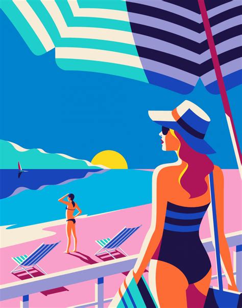 Bold And Beautiful Vintage Inspired Travel Illustrations By Malika