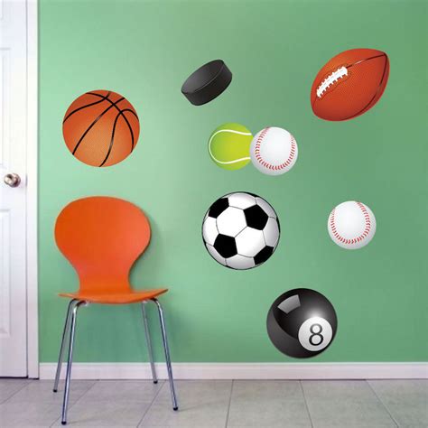 Sports Balls Wall Decal Murals Sports Stickers Primedecals
