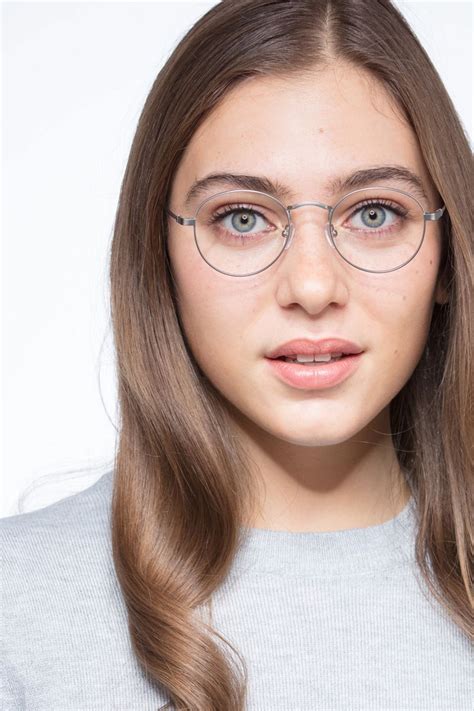 Cupertino Round Silver Full Rim Eyeglasses Eyebuydirect