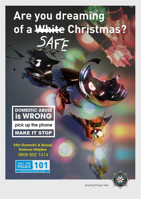 Police Service Unveil New Domestic Abuse Poster As Part Of Christmas