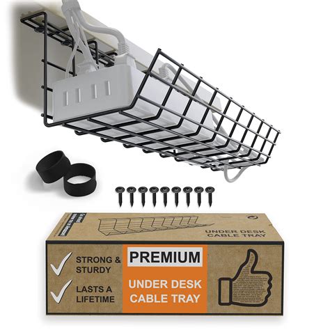 Buy Under Desk Cable Management Tray Under Desk Cable Organizer For