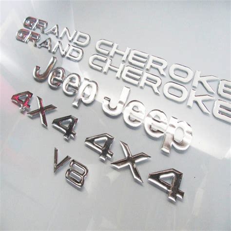 Grand Cherokee Emblemas Jeep Autoadhesivos Resina Flexible MercadoLibre