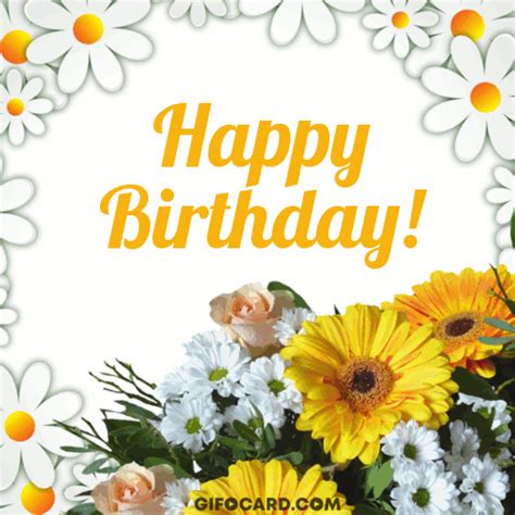 Explore and share the best birthday flowers gifs and most popular animated gifs here on giphy. Happy Birthday flower images - download gif, tap to send ecard
