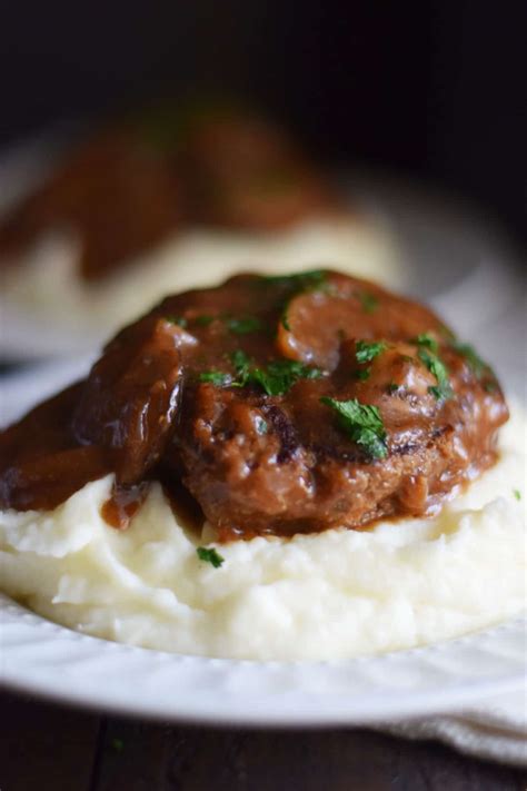 Try this at home with the recipe written below. Slow Cooker Salisbury Steak | Soulfully Made