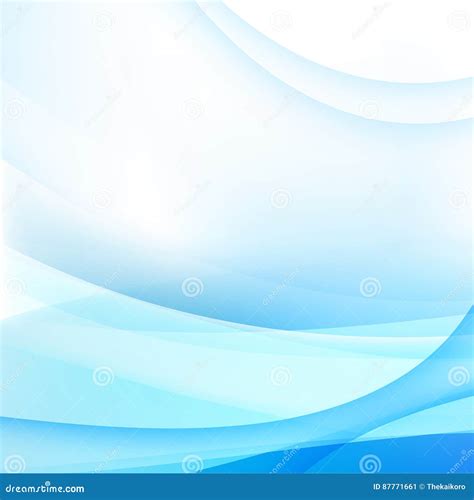 Abstract Background Light Blue Curve And Wave Element Vector Ill Stock