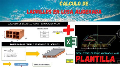 Cómo calcular el número de LADRILLOS PARA UN TECHO DE LOSA ALIGERADA