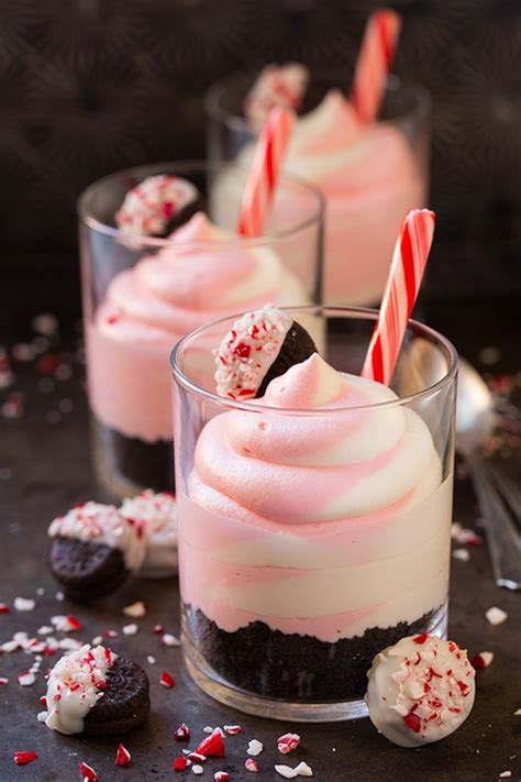 No Bake Peppermint White Chocolate Cheesecakes Cooking Classy