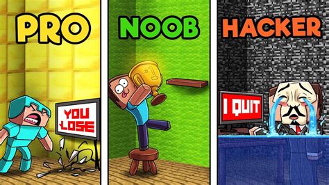 Minecraft Noob Makes The Hacker Cry Noob Vs Pro Vs Hacker Youtube