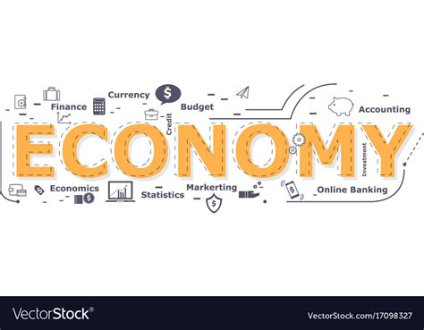 Economy Word Design Royalty Free Vector Image Vectorstock