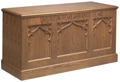 Gothic Closed Communion Table Imperial Woodworks 200 Series Church