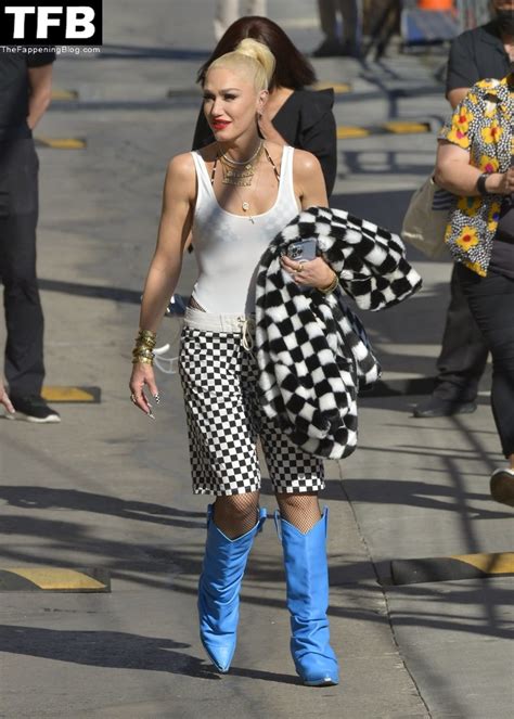 Gwen Stefani Arrives For An Appearance On Jimmy Kimmel Live 87 Photos