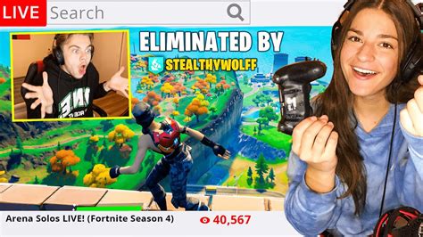 My Girlfriend Stream Sniped Me I Raged Fortnite Youtube