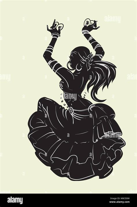 Tribal Fusion Bellydancer Dance Silhouette Stock Vector Image And Art Alamy