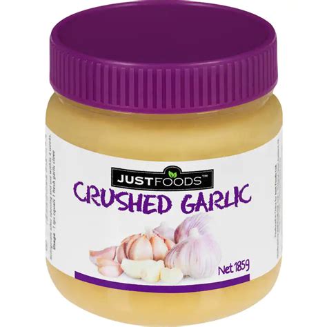Just Foods Crushed Garlic 185g Farmers Box