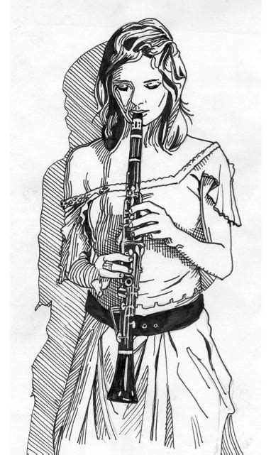 A Girl Playing Clarinet Soul Music Sound Of Music Music Silhouette