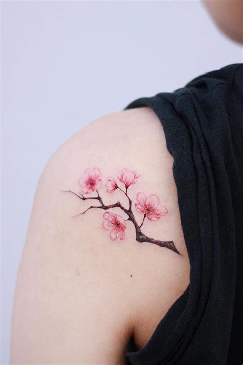 27 Cherry Blossom Tattoo Designs With Gentle Romantic Style 2000 Daily