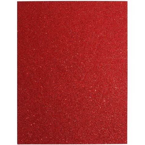 24 Pack Glitter Cardstock 11 X 85 Inches Red Sparkly Single Sided