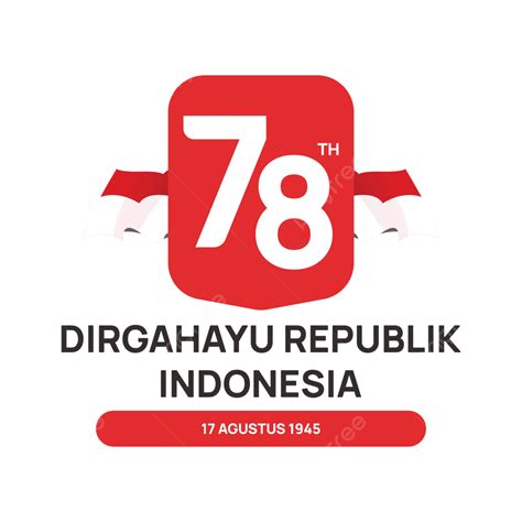 Logotipo Oficial De Hut Ri 78 Años De Independencia De Indonesia