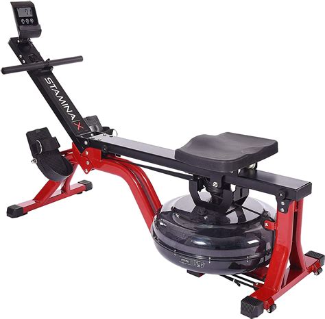 Stamina X Water Rower Compact Rowing Machine With Heart Rate Finer