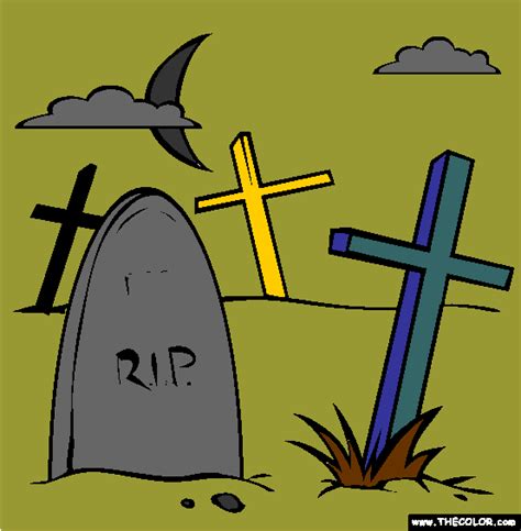 10 true chilling graveyard horror stories from reddit. Spooky Haunted Halloween Graveyard Coloring Page ...