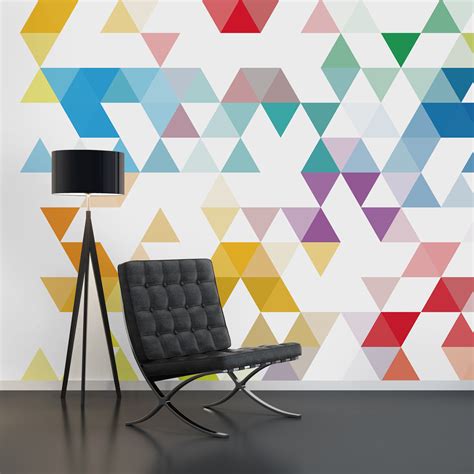 Wall Art Geometric Mid Century Triangles