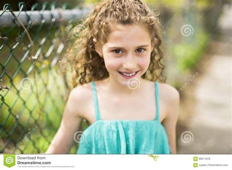 Happy 9 Years Old Girl On Summer Stock Photo Image Of Life Beautiful