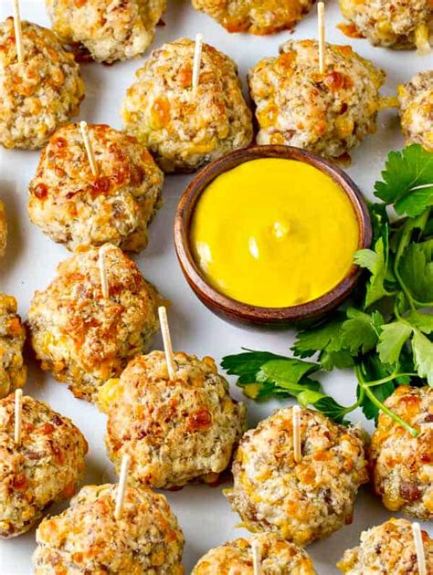 Easy Make Ahead Bisquick Sausage Balls The Wicked Noodle