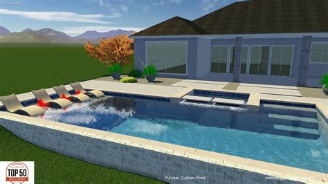 Modern pool with tons of room to play 