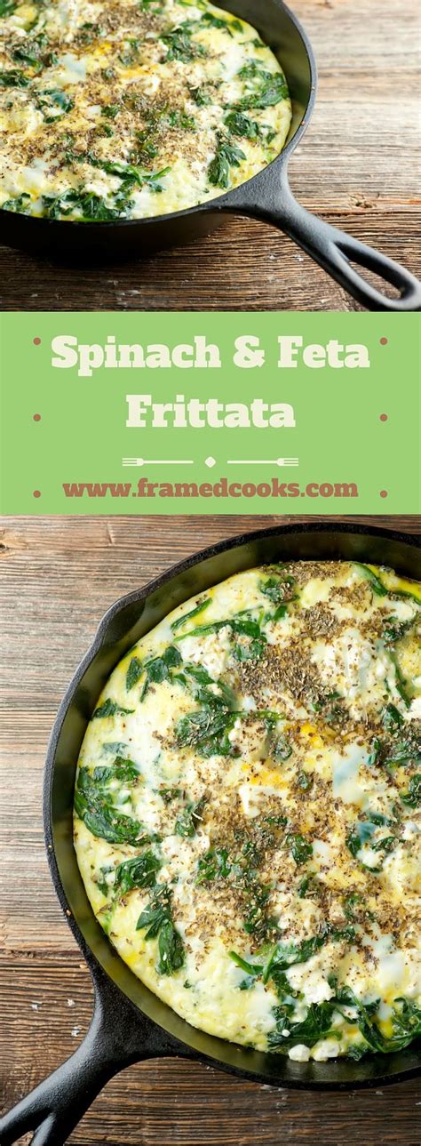 Spinach Feta Oven Frittata Recipe Cast Iron Recipes Recipes Easy