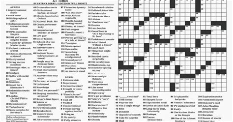 Free Printable Merl Reagle Crossword Puzzles Printable Templates