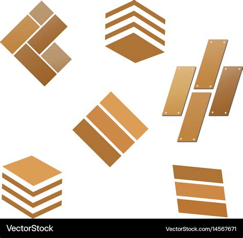 Tile Wooden Flooring Logo Royalty Free Vector Image