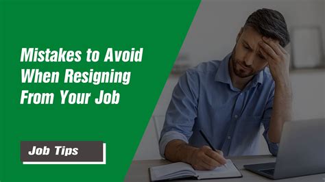 5 Mistakes To Avoid When Resigning From Your Job Old Newz